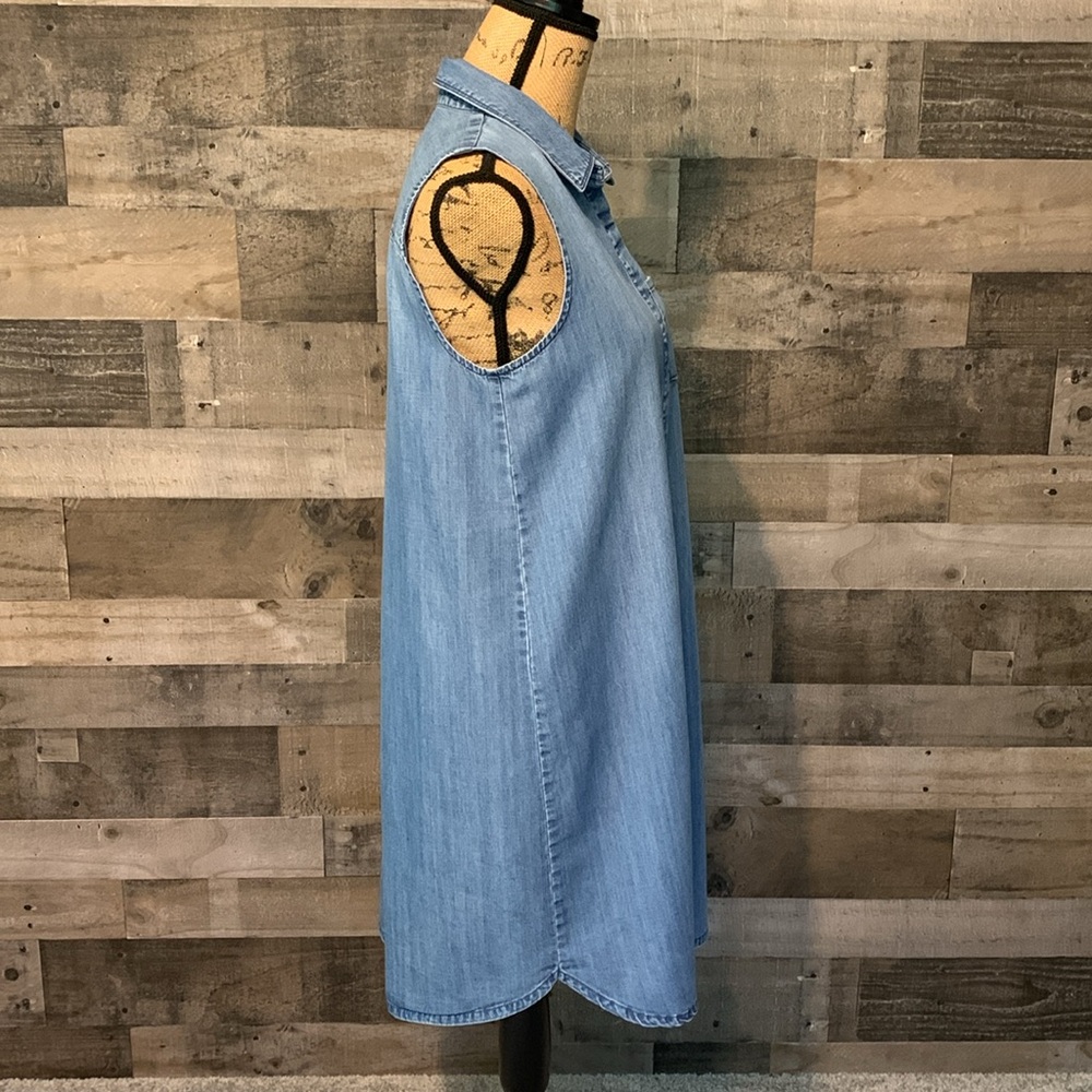 J. Crew Sleeveless Lyocell & Cotton Dress - Picture 3 of 14